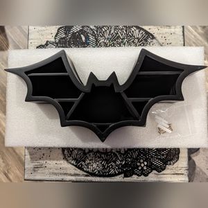 Spooky Killstar black floating bat shelf for crystals or bits and baubles